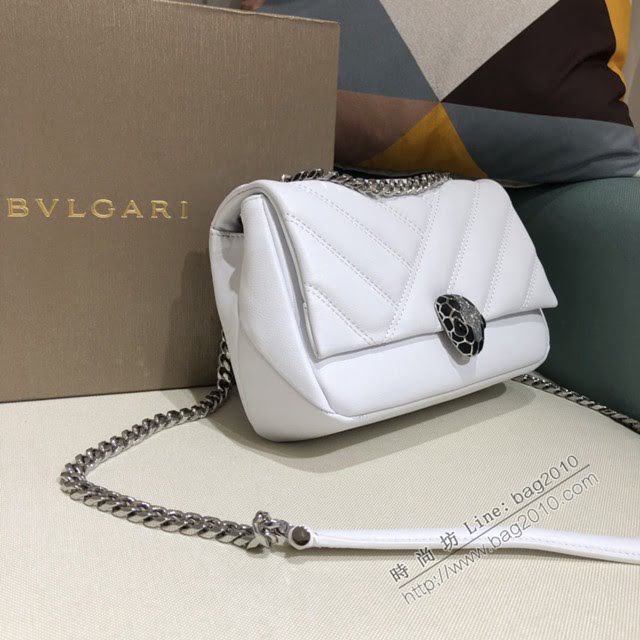Bvlgari女包 寶格麗2020新款 幾何形狀牛皮鏈條單肩斜挎女包 古力娜紮同款 287993  fyd1562